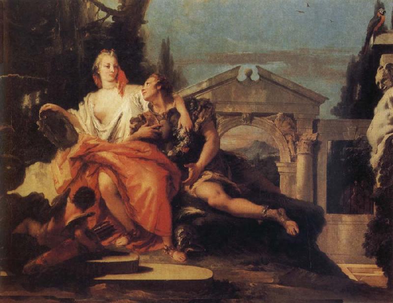 Giovanni Battista Tiepolo Rinaldo and Armida Sweden oil painting art